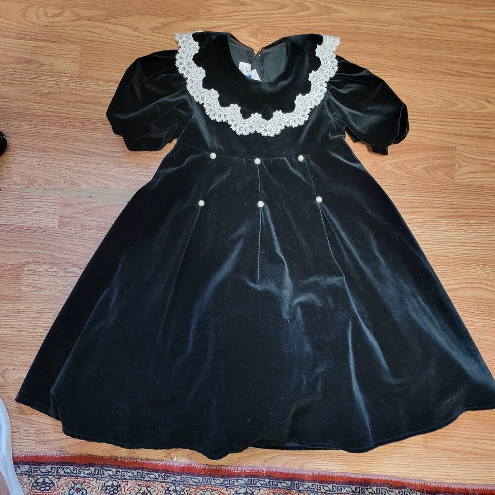 Sylvia Whyte Black Velvet Party Dress Size 5